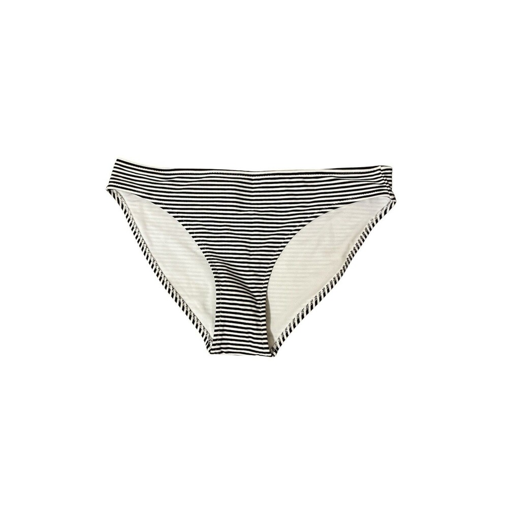 NWT Aerie Womens Bikini Bottom Striped Black White Size Small